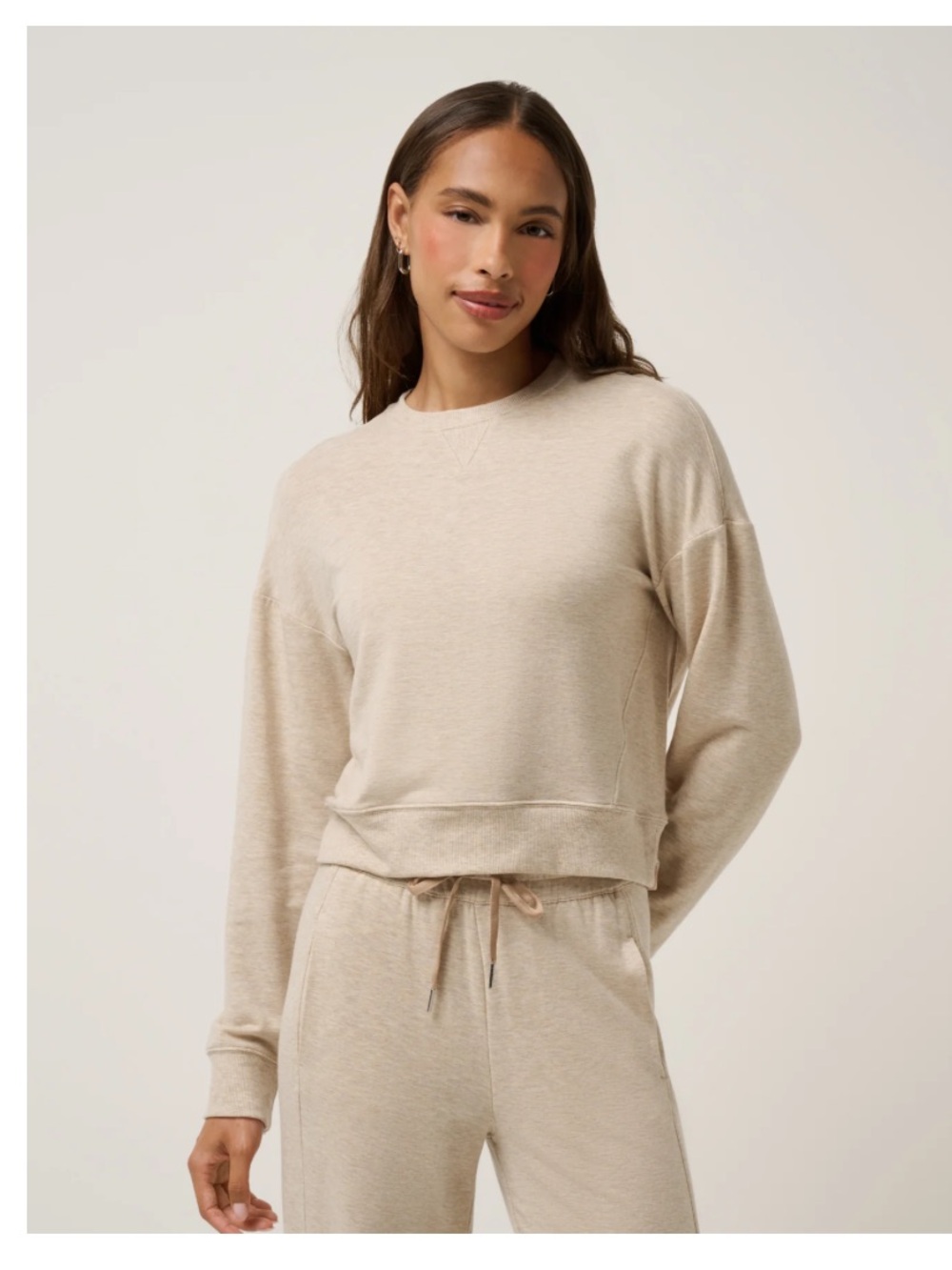 Travis Mathew Heather Natural Cloud Terry Crew